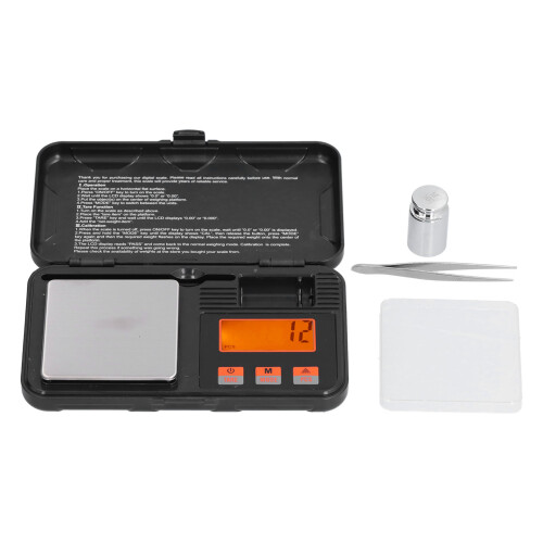 Bilancia per gioielli 200g/0.01g Portatile Mini LCD Giallo 1