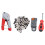 Kit d'outils de sertissage coaxial: ABS + acier à outils 15