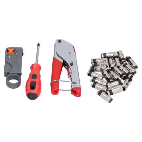 Kit d'outils de sertissage coaxial: ABS + acier à outils 1