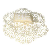 Set coperta fotografica e cuscino beige per neonati 25/17cm 55cm