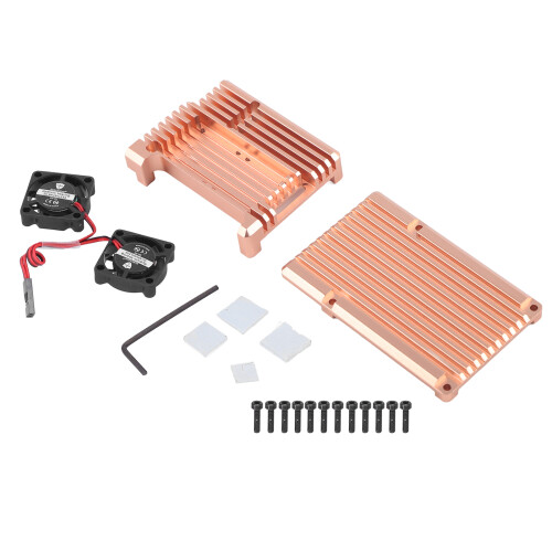 Boîtier de protection pour Raspberry Pi 3 B+ avec deux ventilateurs de refroidissement et accès facile 1