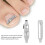 2 pièces Correcteur d'ongle incarné en acier inoxydable 11