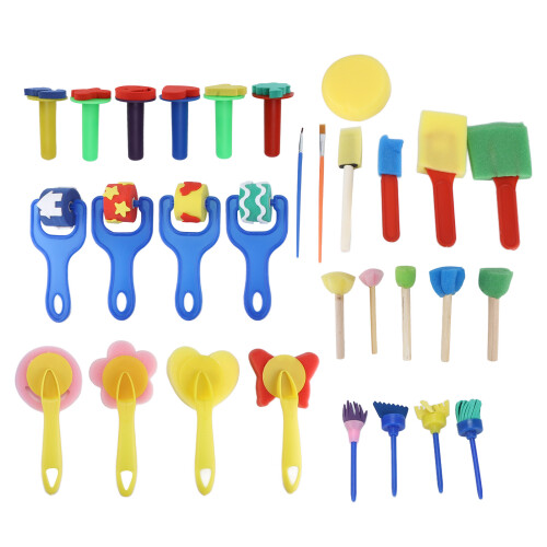 Pennelli per bambini 30 pezzi set, multicolore, misure