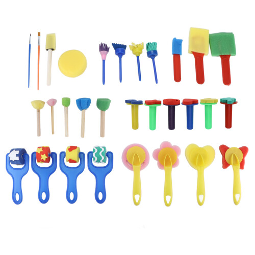Pennelli per bambini 30 pezzi set, multicolore, misure 1