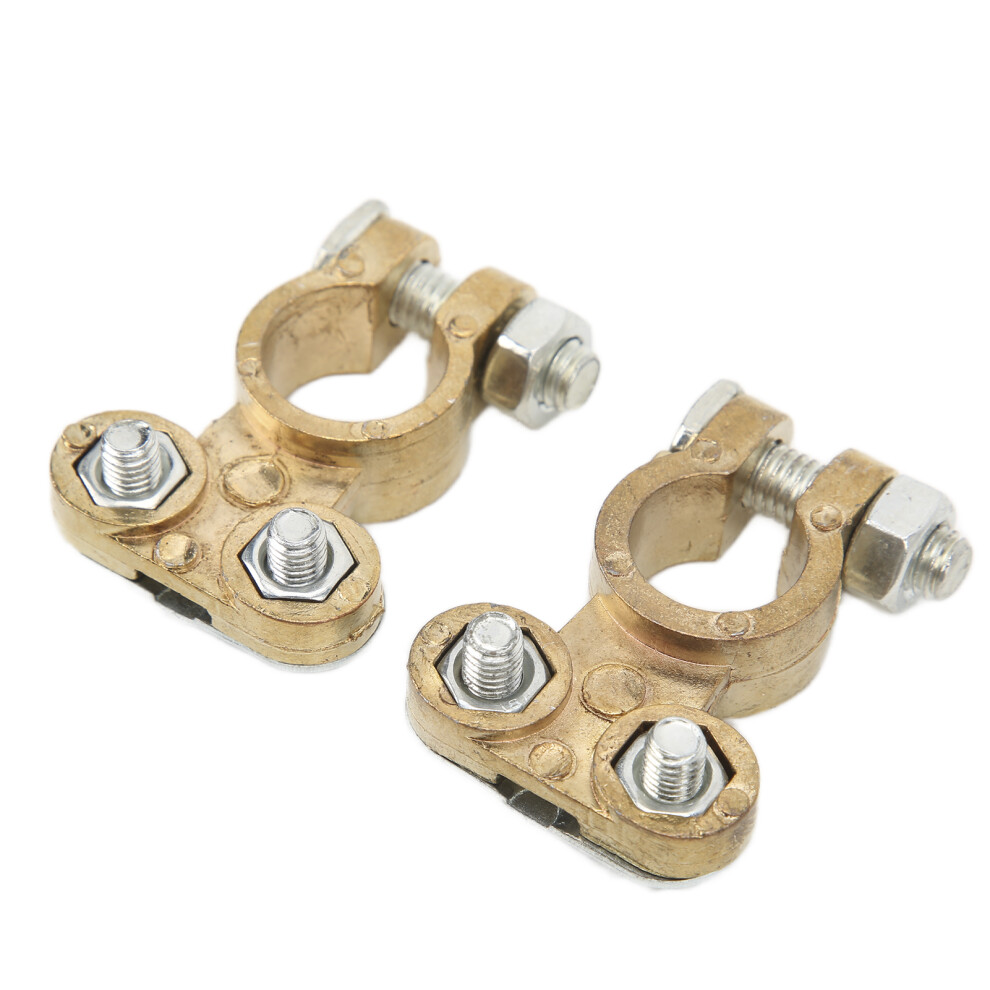 1 Pair Of Car Battery Terminals Corrosion Resistance Metal Battery Terminal Clamp Connectors For Cars 3711322117471