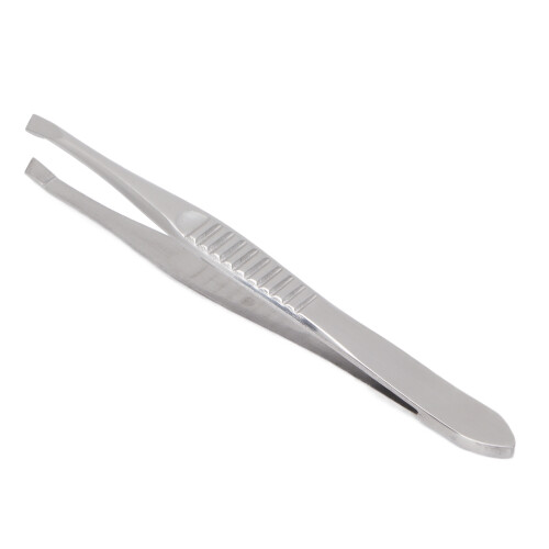 Pince à sourcils biseautée, acier inoxydable Pro