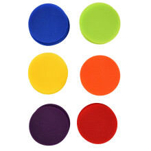 Set di marcatori rotondi per tappeto, poliestere, punti colorati.