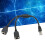 Câble RJ45 Ext 1-2Port CAT7 Noir, Noyau doré 1