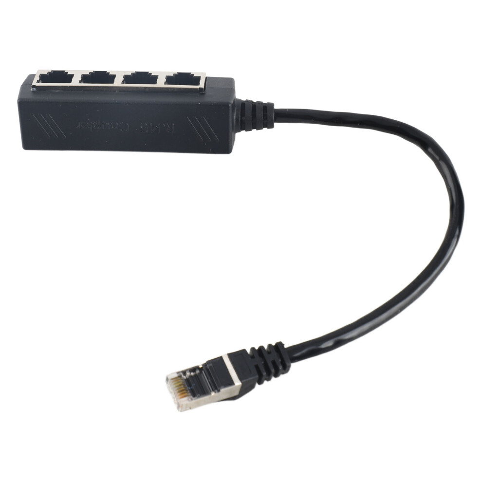 Rj45 Splitter Adapter 1 To 4 Port Smooth Transmission Excellent Connection Network Cable Adapter 9451322118750