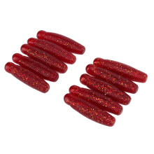 Esca a pupa d'ape 6 cm 8 g 10 pezzi in PVC esche morbide rosso vino