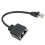 Cavo adattatore Ethernet RJ45 1-2 porte Nero CAT7 4