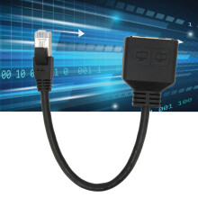 Cavo adattatore Ethernet RJ45 1-2 porte Nero CAT7