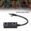 Adattatore splitter RJ45 da 1M a 2F, ABS nero, CAT7 12
