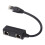 Adattatore splitter RJ45 da 1M a 2F, ABS nero, CAT7 8