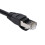 Adattatore splitter RJ45 da 1M a 2F, ABS nero, CAT7 4