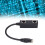 Adattatore splitter RJ45 da 1M a 2F, ABS nero, CAT7 14