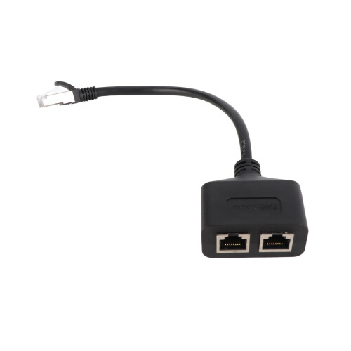 Cavo di estensione RJ45 1-2 porte CAT7 Nero e Oro 1