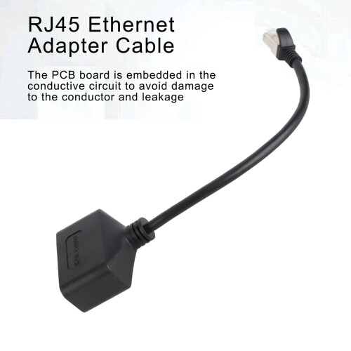 Cavo di estensione RJ45 1-2 porte CAT7 Nero e Oro 2