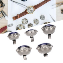 Ensemble de couronnes de montre de rechange, 5 pièces, boutons ballon bleu acier pour réparations de montres