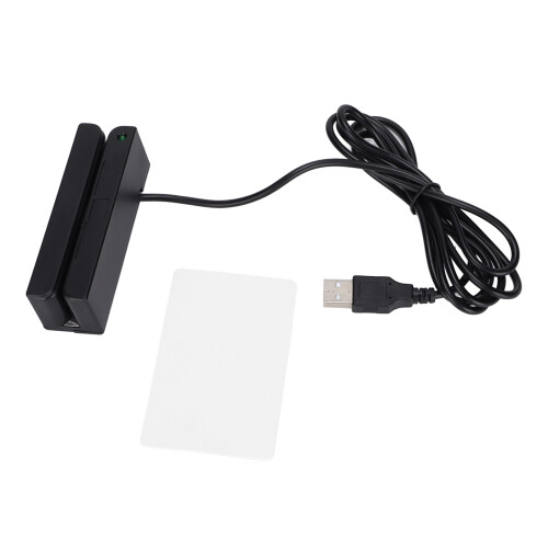 Credit Card Reader USB Plug and Play Support Bidirectional Read Wide Application Card Swiper for Bank POS Authentication 1