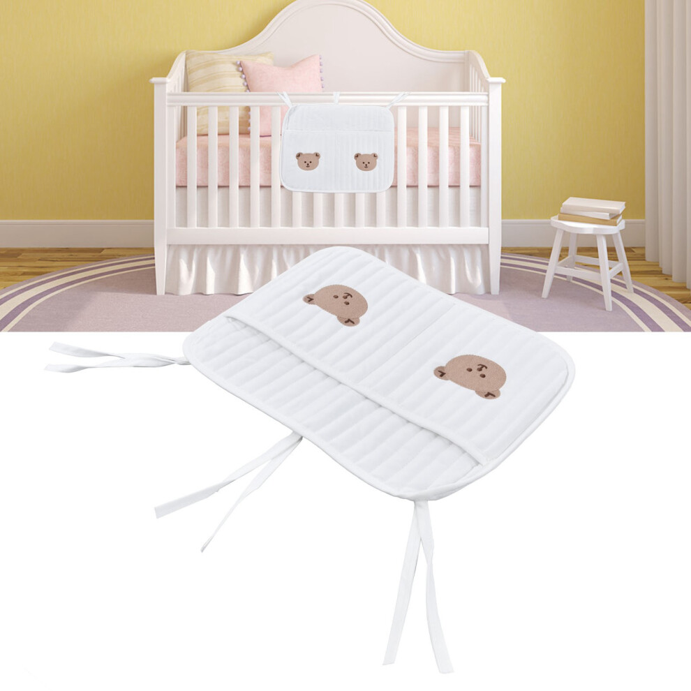 Crib Organizer Hanging Cute Patterns Soft Cotton Practical Storage Supplies For Strollers FurnitureBear Large