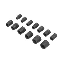 Set di 13 pezzi di estrattori per dadi, in acciaio CV nero, 8-19 mm