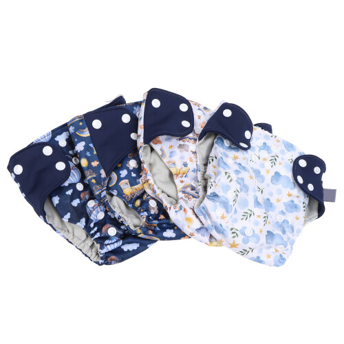 ES061-SD05 4 pièces de couches lavables, 3-15 kg, gris 2