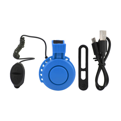 Blu 280mAh USB Clacson per bici ABS+PC 110-120dB 1