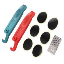 Kit de réparation de pneu de vélo avec adhésif translucide sans colle à haute résistance - Vert
