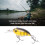 8# Mini leurre minnow ABS 6,2 cm / 2,4 po Multicolore 12