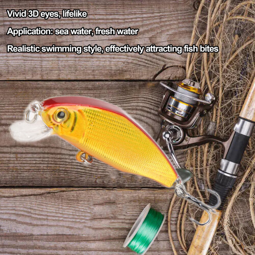 4# Mini leurre minnow plongeant profond ABS 5 cm 2,0 po 2