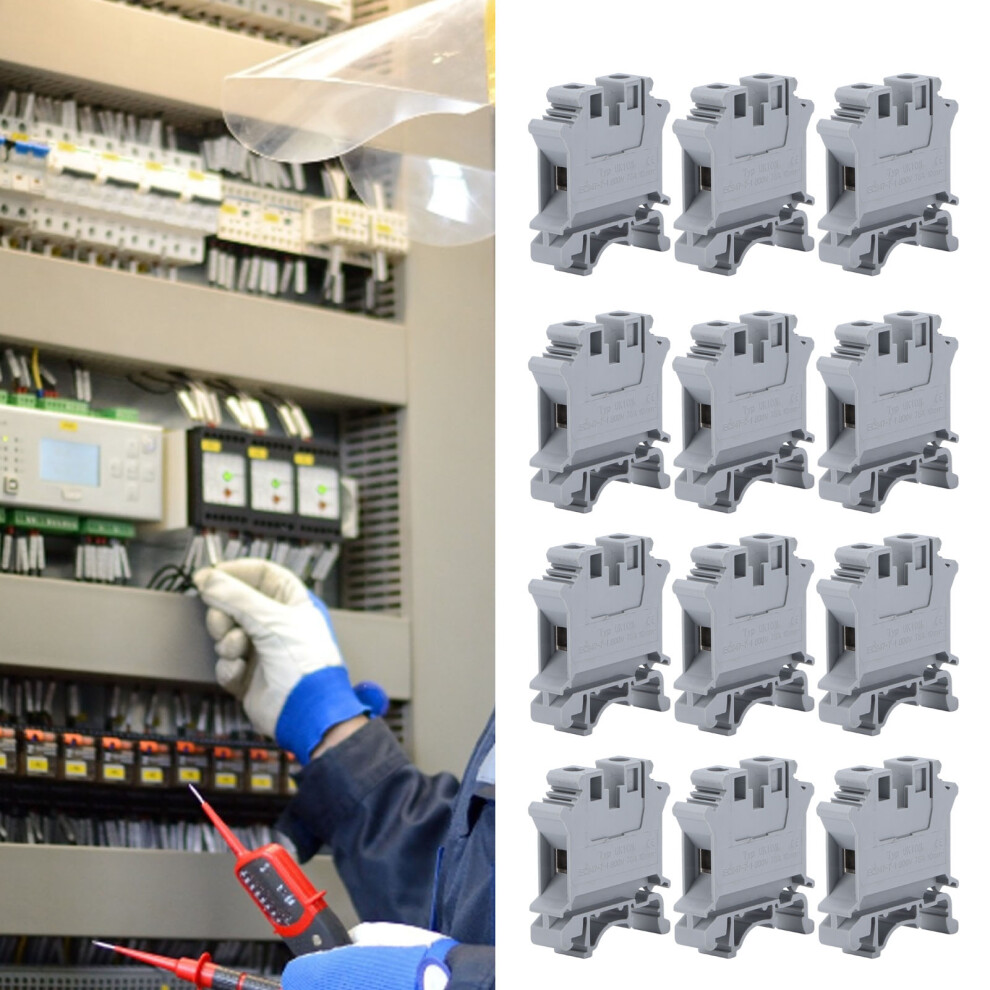 50Pcs Screw Type Terminal Block Din Rail Mount Copper Combination Terminals 76A 800V Ukâ10N 8441322127693