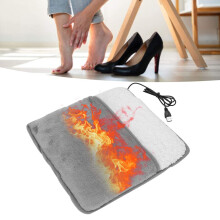 Riscaldatore USB per piedi invernali 30x29 cm Grigio, Riscaldamento rapido