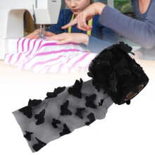 Rouleau de tulle noir, 1 rouleau, 8 cm/3,1 po x 10 yd/9,1 m