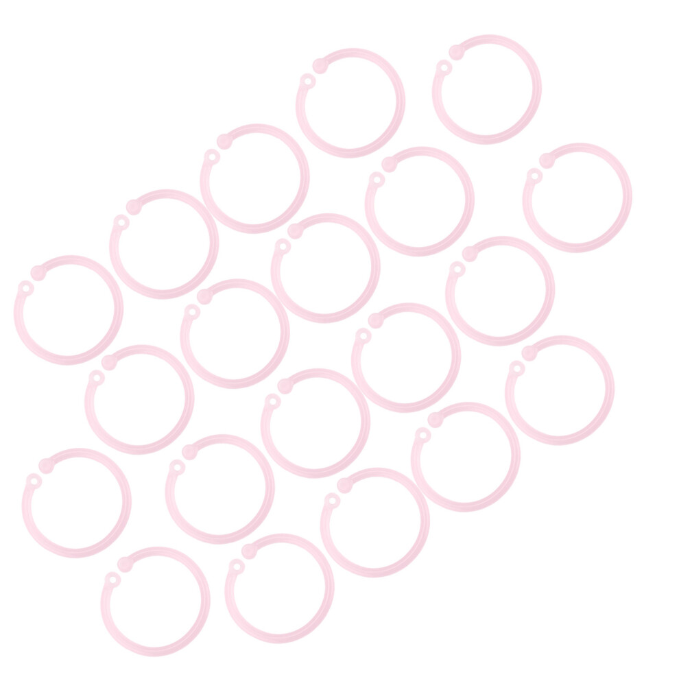20pcs Plastic Rings Transparent Flexible Loose Leaf Book Binder Rings for School Home Office Cards Document NotebookPink-image-OPC-PHVX6DS-NEW