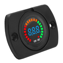 Wasserdichter 12V Auto-Voltmeter mit LED-Anzeige für Lkw, Yachten, Busse