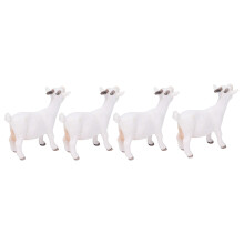 Figurines de chèvres de ferme pour enfants, lot de 4 pièces, jouet modèle pour cadeau et décoration