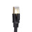 Splitter Ethernet CAT8 Nero, Nucleo placcato d'oro, ABS 7