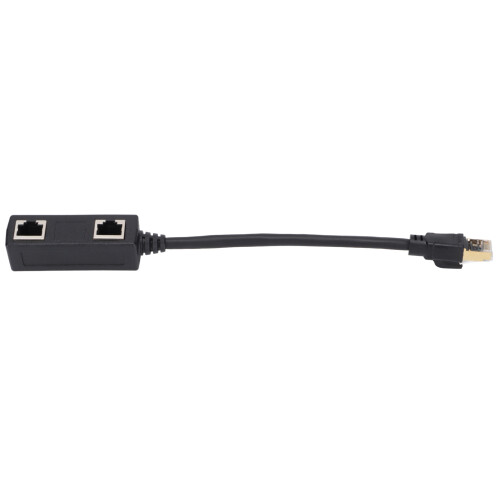Splitter Ethernet CAT8 Nero, Nucleo placcato d'oro, ABS