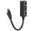 Splitter Ethernet CAT8 Nero, Nucleo placcato d'oro, ABS 15