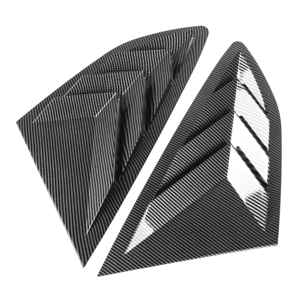 Pair Of Rear Side Window Louver Cover Left Right Rear Window Air Vent Scoop Shades Cover For S5 F5 Sportback 2017-2024 Carbon Fiber Look 8071322131248