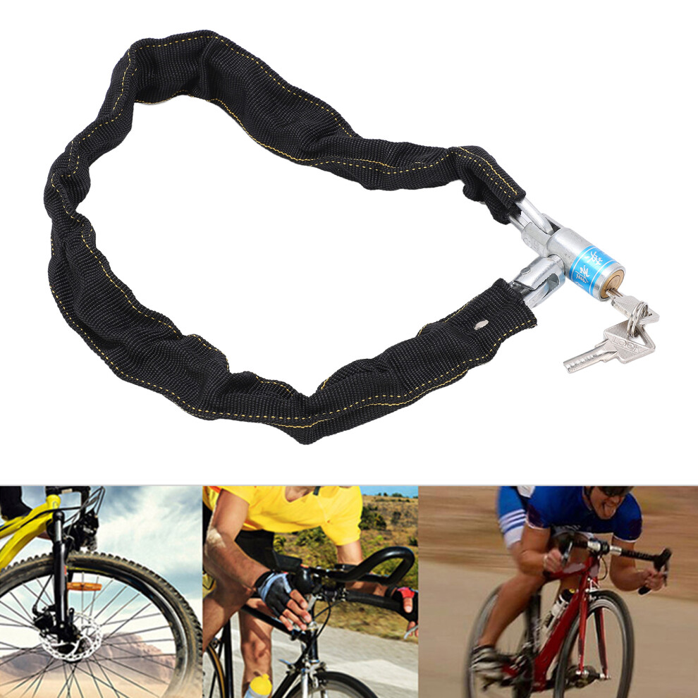 Bicycle Chain Lock Anti Theft Security Bike Lock With 2 Keys For Bicycles Motorcycles Doors 8411322131914