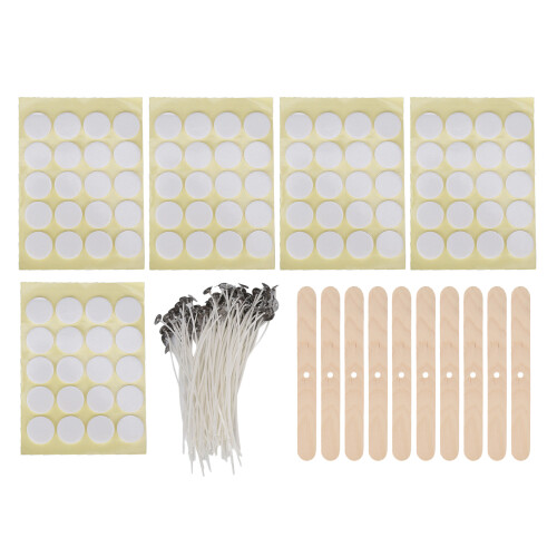 Kit fai-da-te per candele 100 stoppini 15 cm base gialla 1