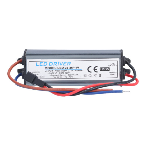 Driver 25-36x1W,8.4x2.9x2.2cm,300mA,Colore:Come mostrato 1