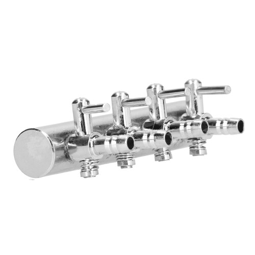 Vanne distributeur d'oxygène en acier inoxydable à 4 sorties, 8 mm