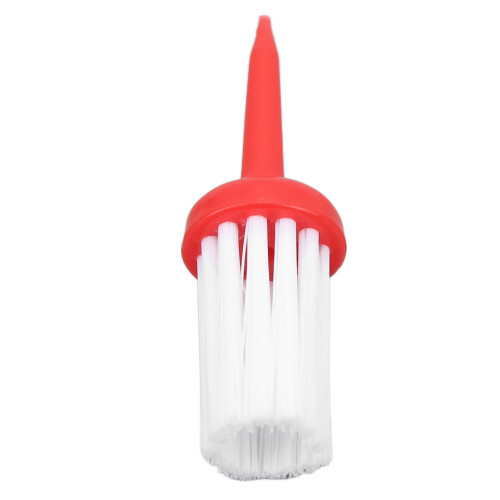 10 pezzi di tee da golf tipo spazzola, manico rosso, setole bianche 2