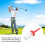 10 pezzi di tee da golf tipo spazzola, manico rosso, setole bianche 6