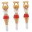 3 pièces de tees de golf Cheerleader - 75mm ABS, tel que montré 1