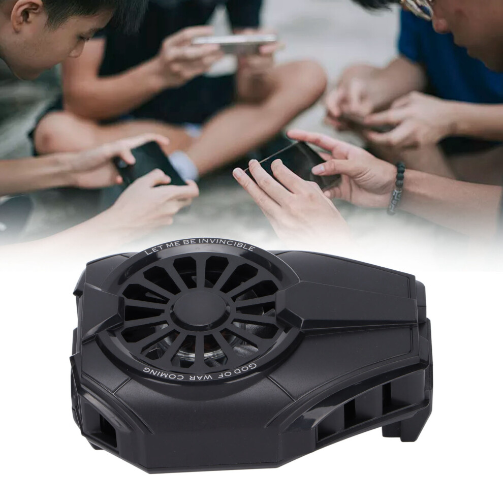 Portable Semiconductor Cooler Portable Mobile Phone Cooling Fan For Android Phone Game Black
