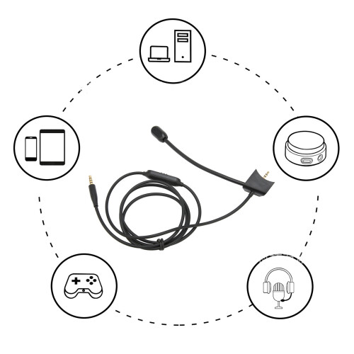 Microfono a braccio con cavo da 1,2 m per QC35/II con funzione Mute 2